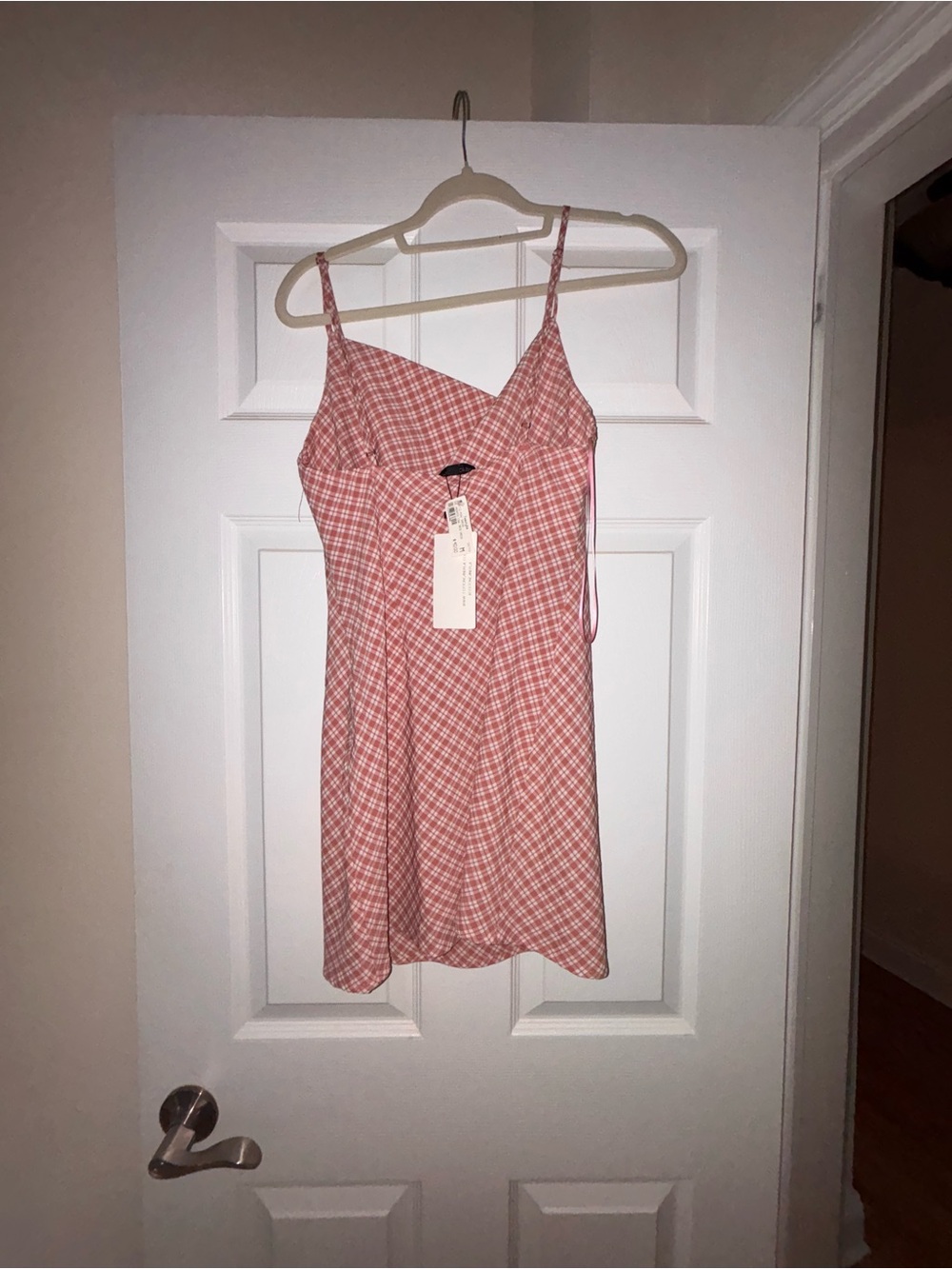 Cotton On Pink Plaid Mini Dress